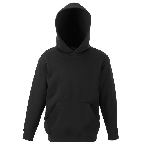 Fruit Of The Loom Kids Classic Hooded Sweatshirt Black